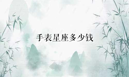 手表星座多少钱