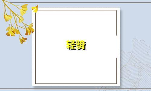 轻骑 晓星座高多少
