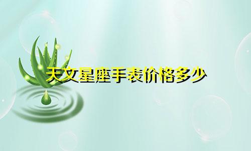 天文星座手表价格多少