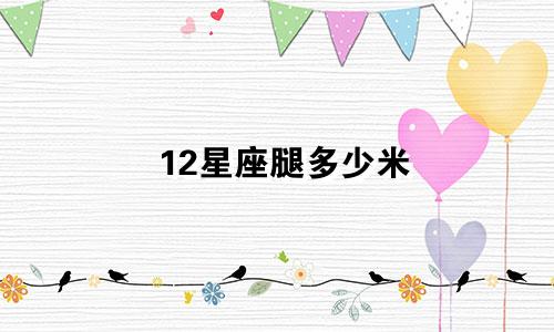 12星座腿多少米