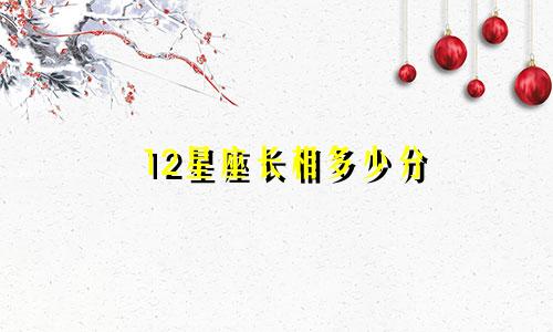 12星座长相多少分