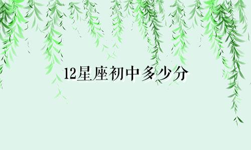 12星座初中多少分