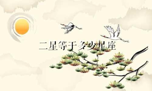 二星等于多少星座