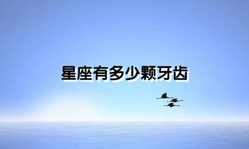 星座有多少颗牙齿