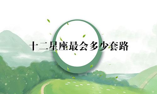 十二星座最会多少套路