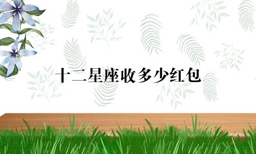 十二星座收多少红包