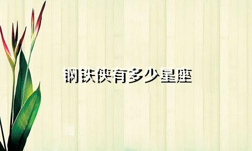 钢铁侠有多少星座