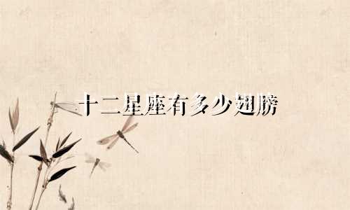 十二星座有多少翅膀