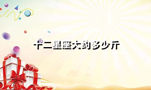 十二星座大约多少斤