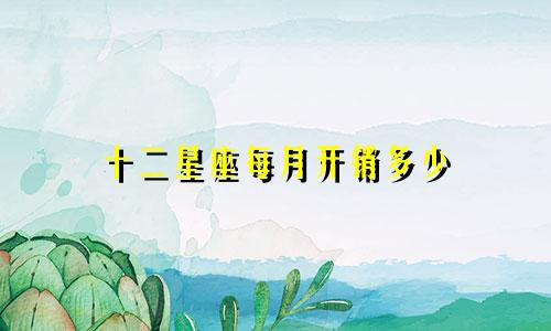 十二星座每月开销多少