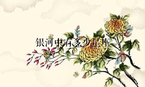 银河中有多少星座