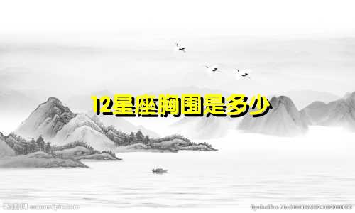 12星座胸围是多少
