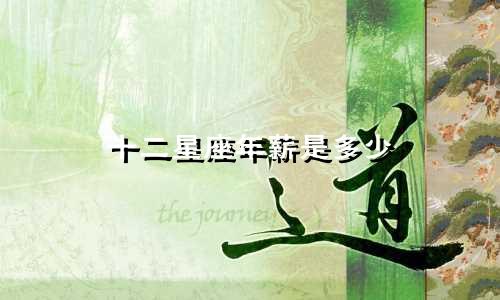 十二星座年薪是多少