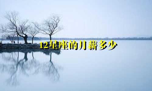 12星座的月薪多少