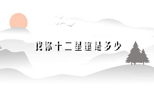 找你十二星座是多少