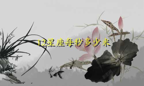 12星座每秒多少米