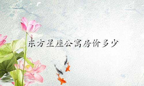 东方星座公寓房价多少