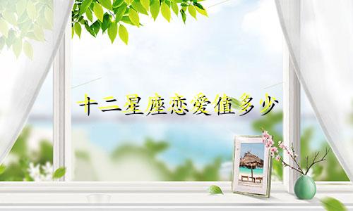 十二星座恋爱值多少