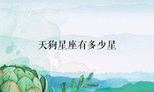 天狗星座有多少星