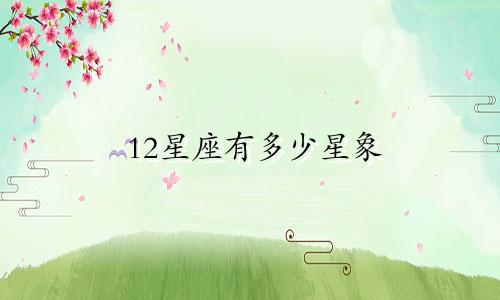 12星座有多少星象