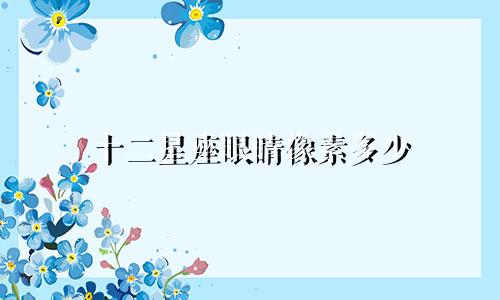 十二星座眼睛像素多少
