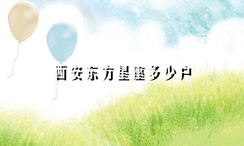 西安东方星座多少户