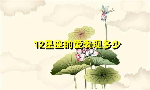 12星座的爱表现多少