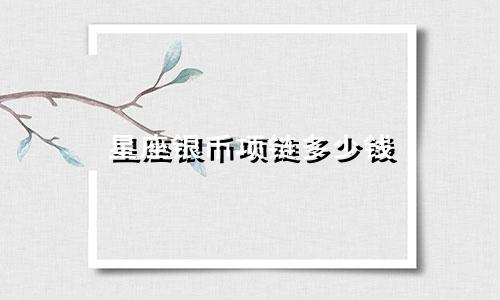 星座银币项链多少钱