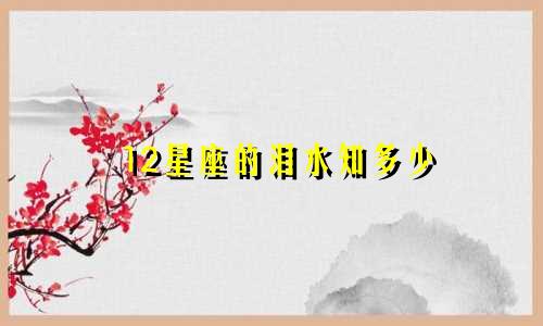 12星座的泪水知多少