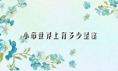 小布世界上有多少星座