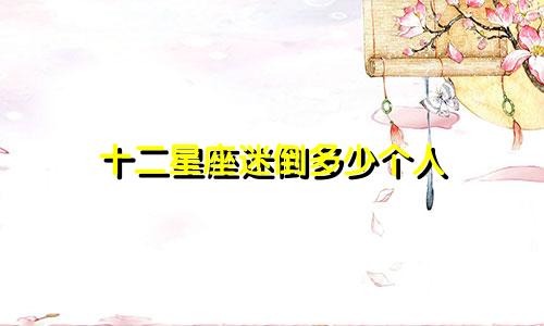十二星座迷倒多少个人