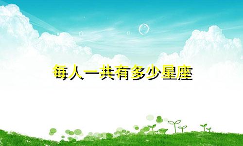 每人一共有多少星座