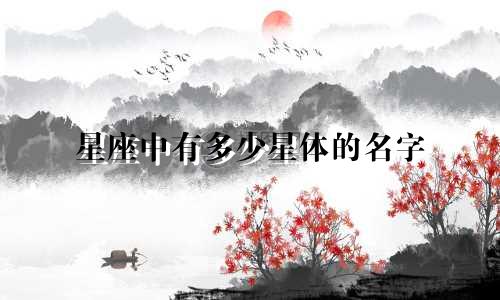 星座中有多少星体的名字
