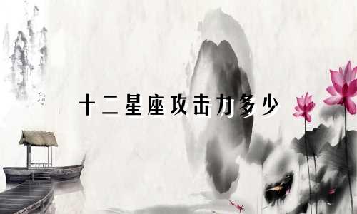 十二星座攻击力多少